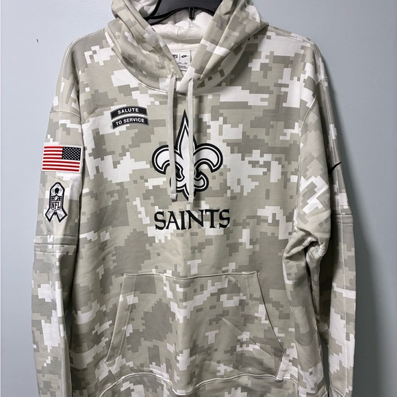 Nike Other - New Orleans Saints Nike Salute to Service Snow Camo Hoodie